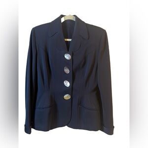 Women’s vintage navy blazer with shell buttons union made size small